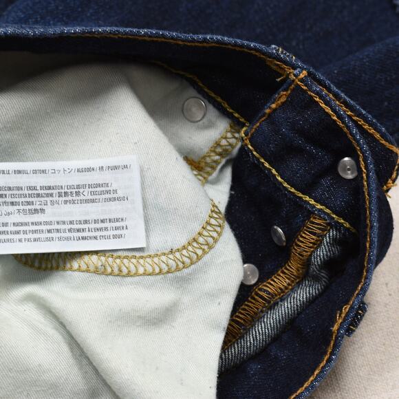 NEW Hollister Men's Bermuda Denim Shorts Solid Cotton Blue Size 28 Button Fly - Picture 8 of 8